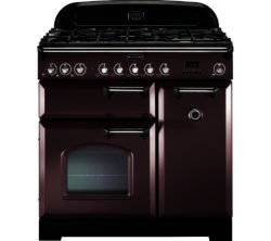 Rangemaster Classic Deluxe 90 Dual Fuel Range Cooker - Rose Taupe & Chrome